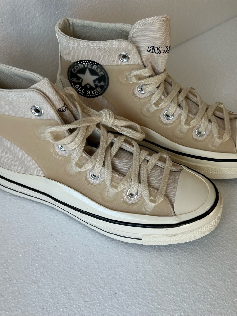 Converse High Top Sneakers in Off-White/Cream